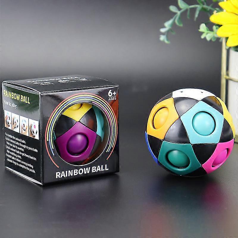 12 buche giocattoli intellettuali Decompressione palla Decompressione Calcio Palla arcobaleno