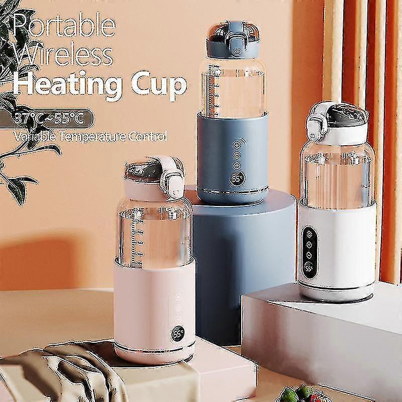 300ml Wireless Heater Water Bottle Led Display Thermos Usb Portable Milk Conditioner With Water Level Line Heating