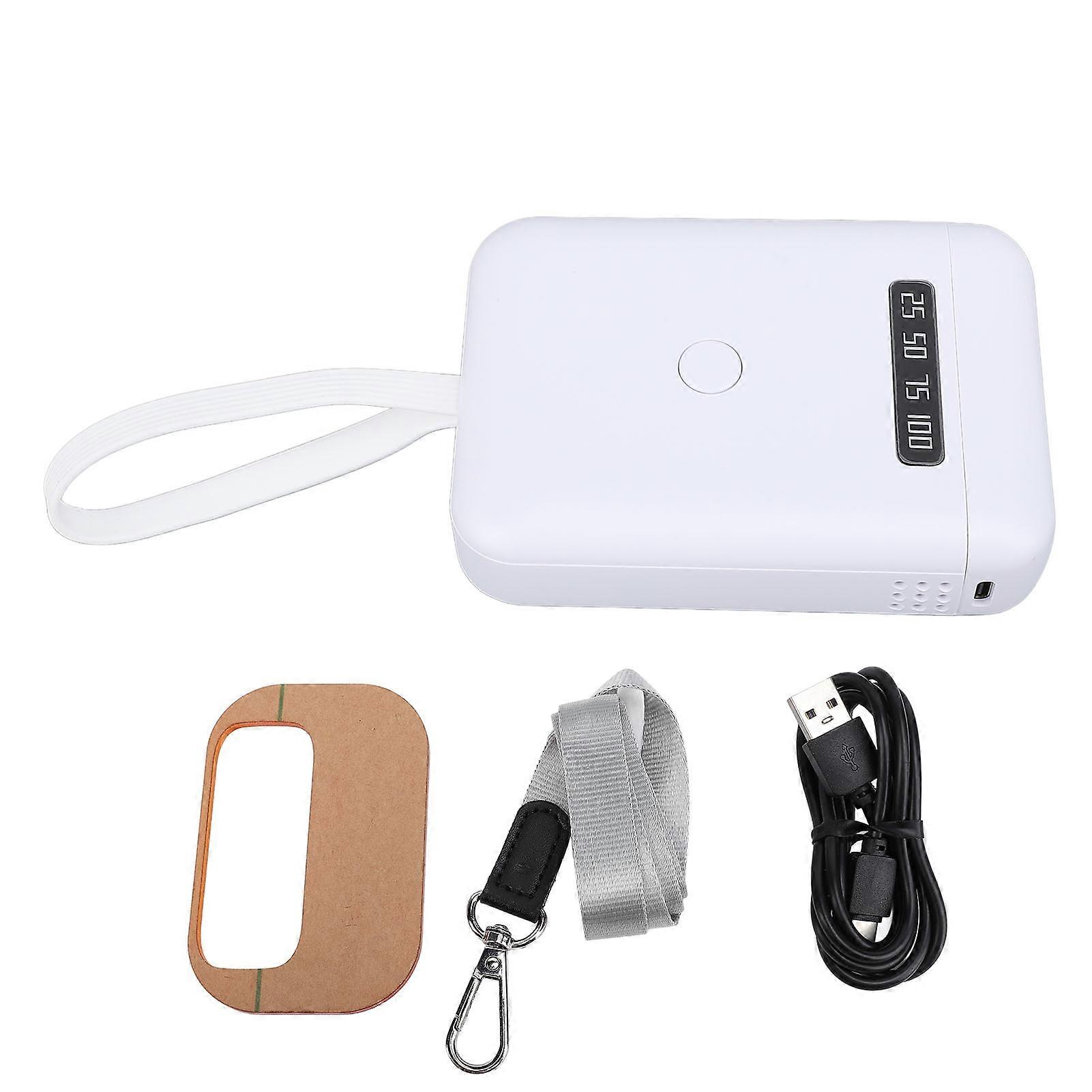 405nm UV LED Hair Extension Lamp, Portable UV Glue Curing Light, 5000mAh Battery, Rechargeable, for Home Salon, White