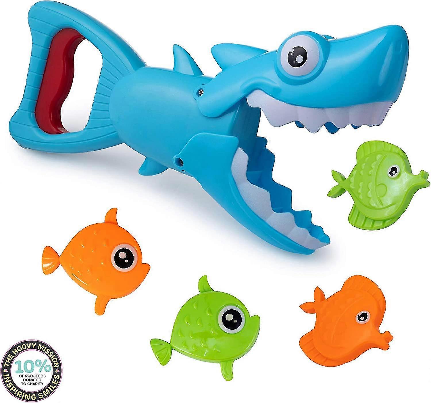 Fun Baby Badewanne Spielzeug Hai Bad Spielzeug für Kleinkinder Jungen & Mädchen Hai Grabber mit 4 Spielzeug Fisch Inklusive