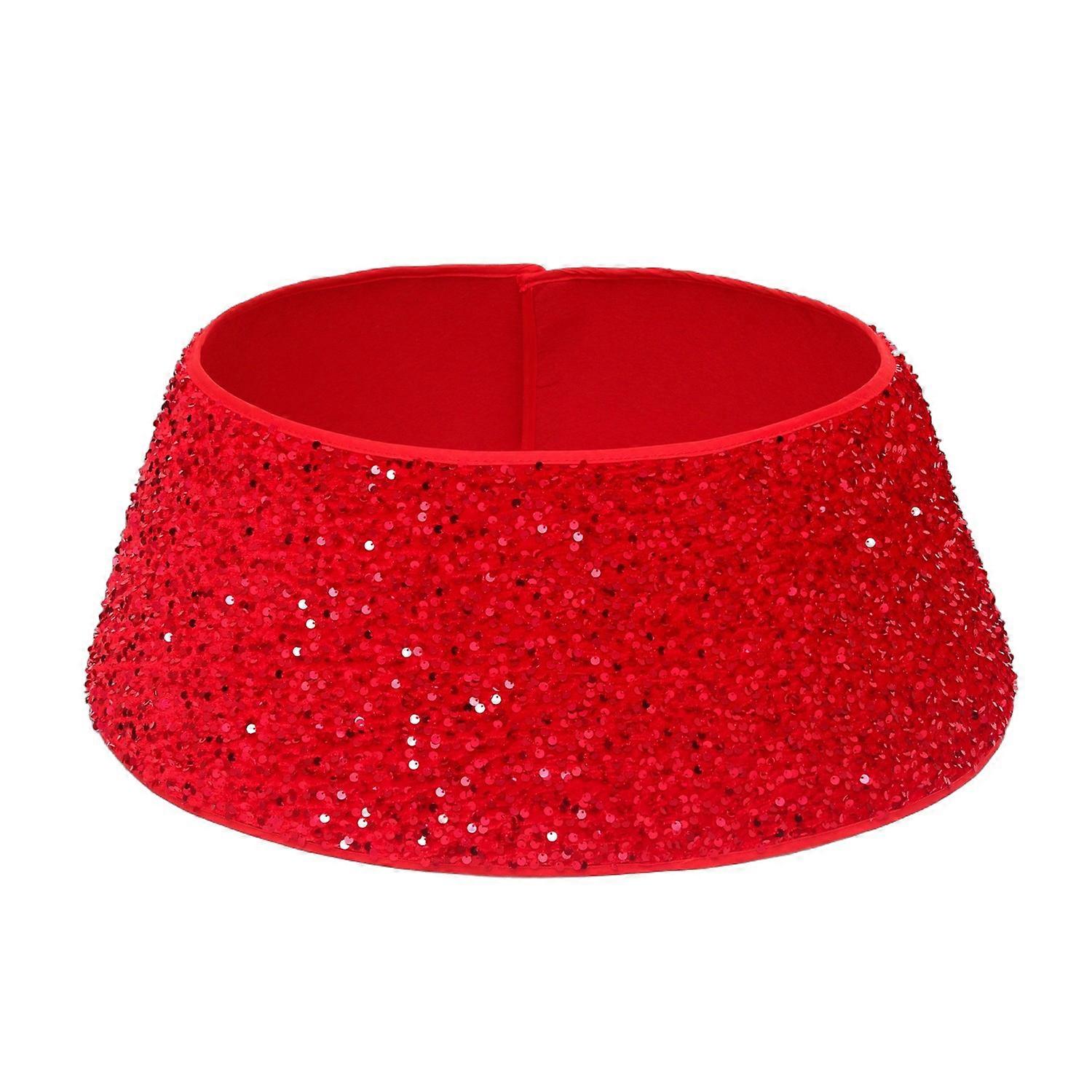 Christmas Tree Collar Round Sequin Tree Skirt Reusable Christmas Tree Ring Artificial Xmas Tree