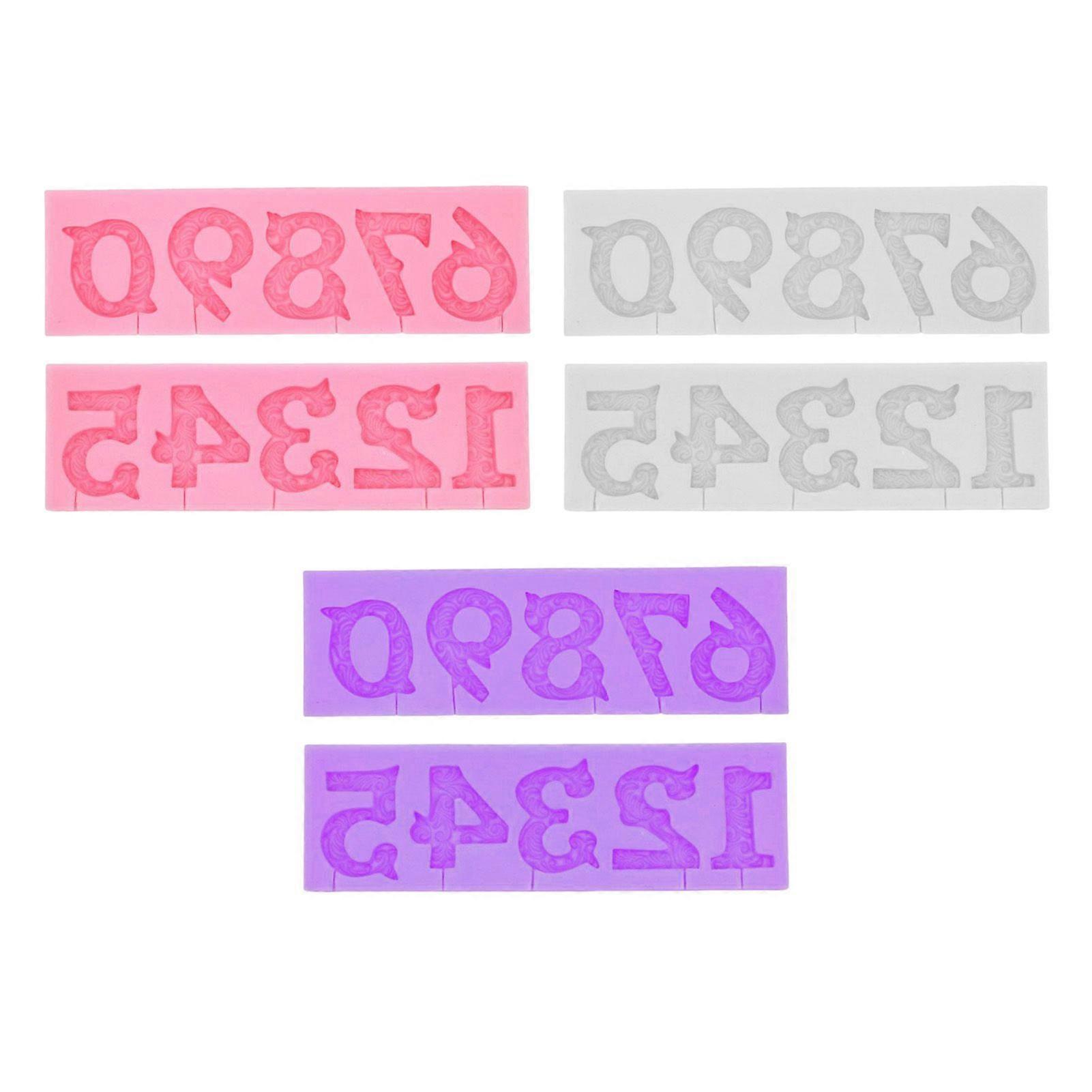 Digital Silicone Number Molds Set Food-Grade Temp Range Easy Release Smooth Inner Layer DIY Chocolate Candy Pudding Mold Kit