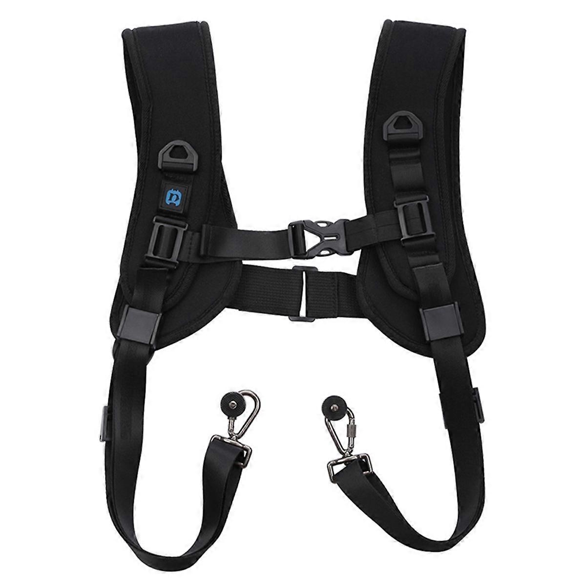 DSLR Camera Dual Shoulder Strap Harness with Quick Release, Soft Padded Decompression Foam Adjusta