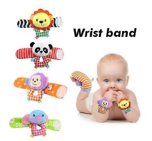 Soft baby socks toy rattle and foot guard (funny butterflies and ladybugs)