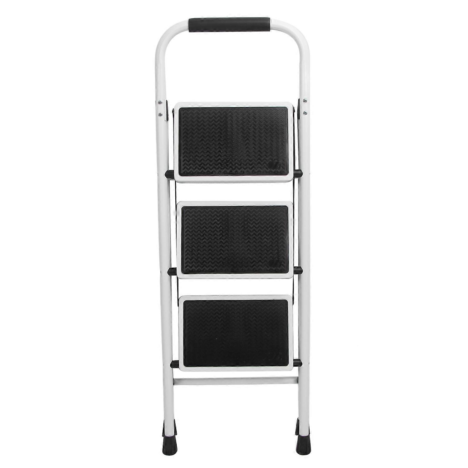 3 Step Ladder with Non Slip Wide Pedals Lightweight Steel Folding Step Stool for Home and Kitchen 15