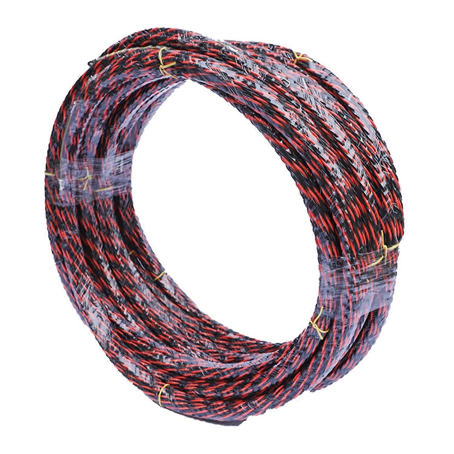 Wire Threader Flat Head Large Diameter Flexible 3 Strand Fish Tape Cable Puller for Electrician 15m