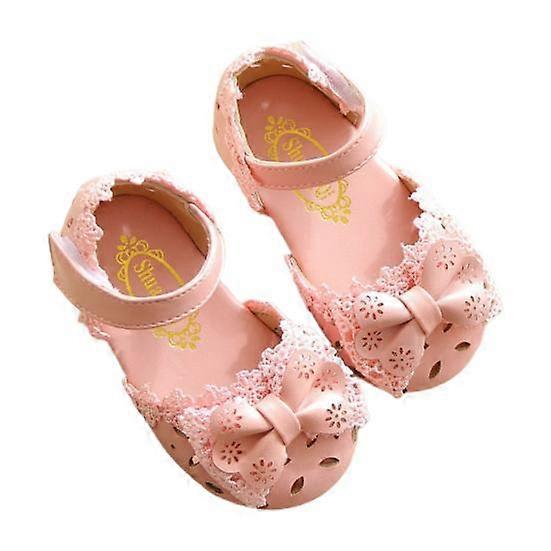 1 Pair Girl Sandals Sweet Bow Knot Soft Hollow-out Design Children Shoes