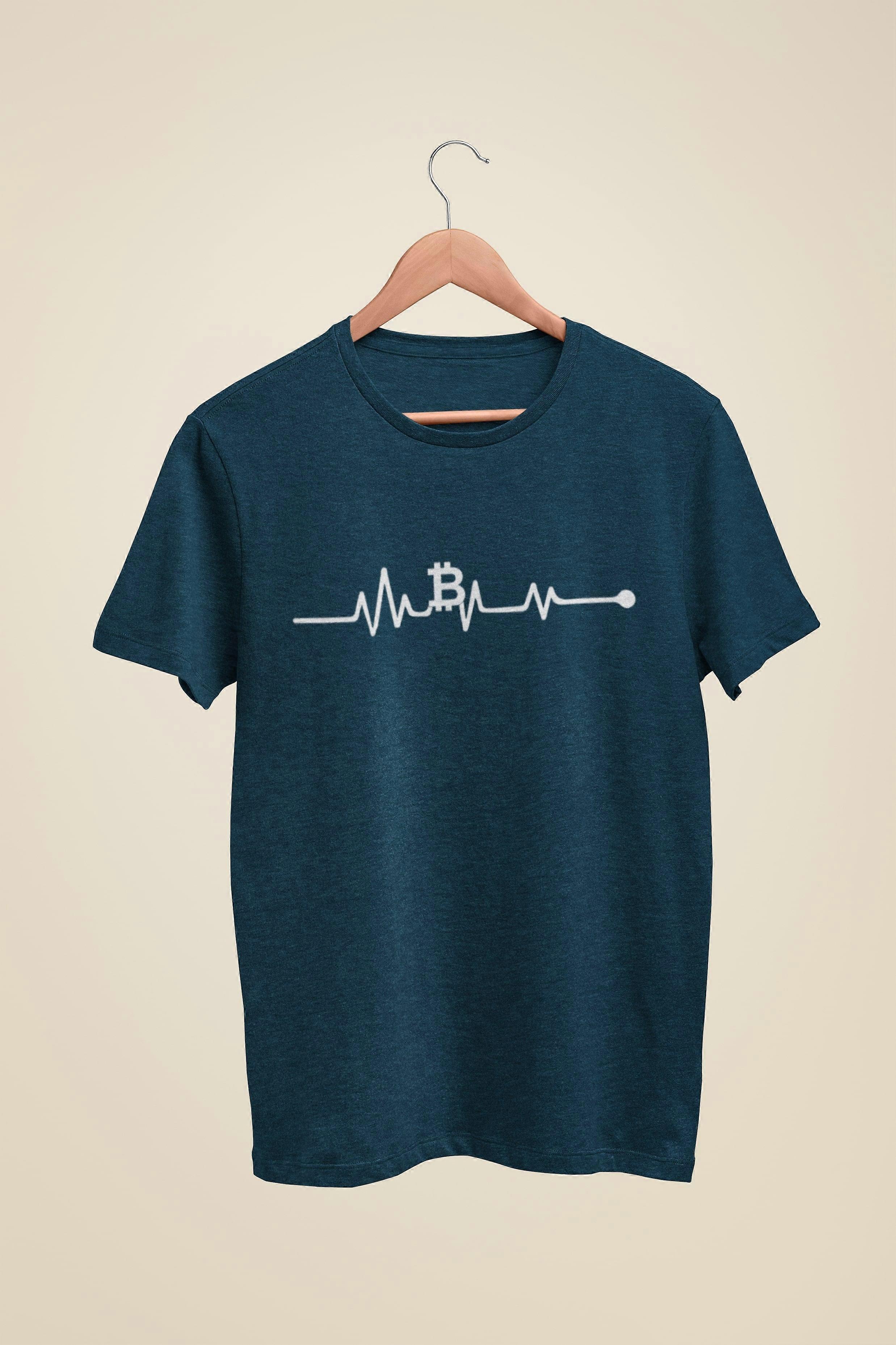 Bitcoin Heartbeat Ecg T-shirt - Crypto Lover & Trader Gift