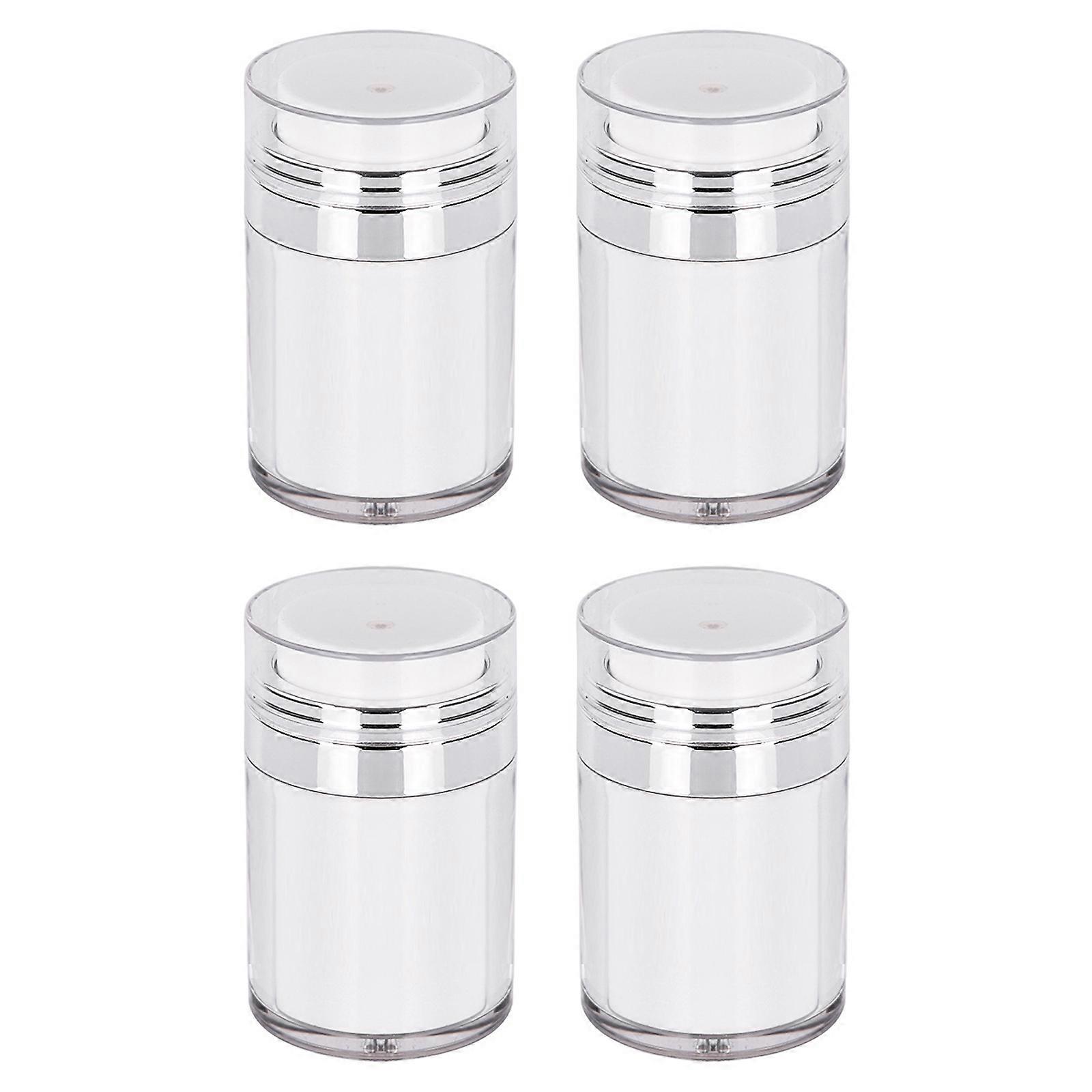Leak Proof 4PCS Refillable Vacuum Pump Cream Jars for Travel Essentials