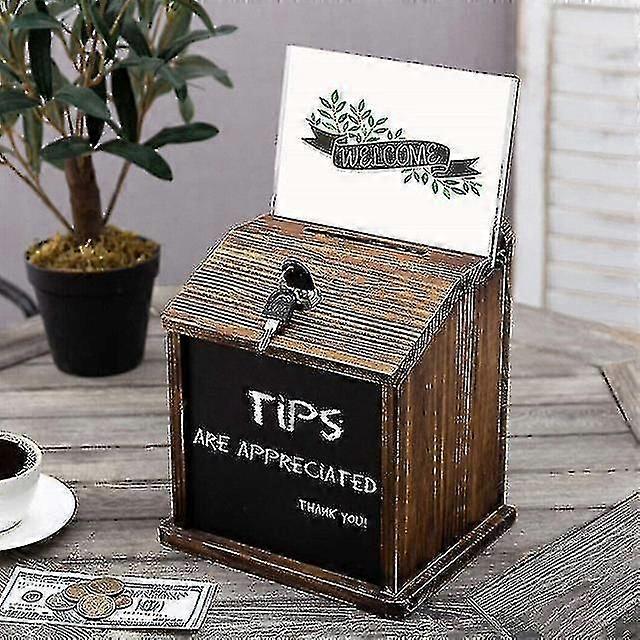Multipurpose Donation Box Wooden Ballot Box Suggestion Box Collection Fundrasing