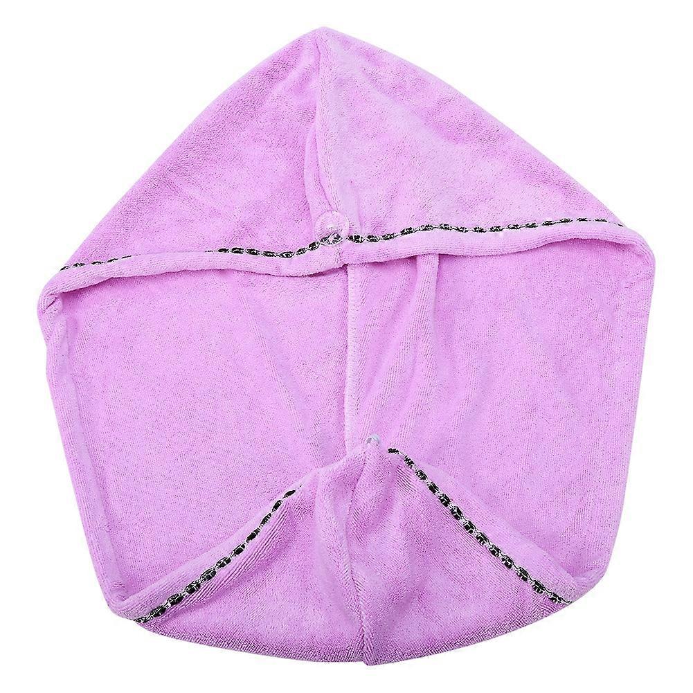 1 قطعة نسائي بنات سيدة ماجيك سريع جاف حمام تجفيف الشعر منشفة رأس التفاف قبعة الحمام (الأرجواني)