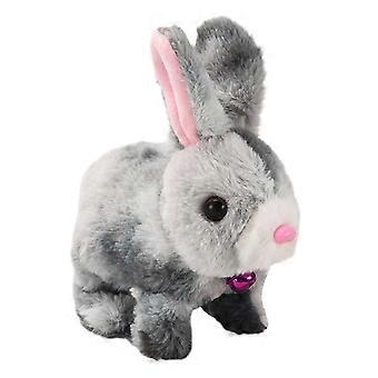 Squeaking Plush Rabbit Toy Cute Stuffed Animal Musical Electric Walking Toy Christmas Gift for Toddlers Boys Girls  Red