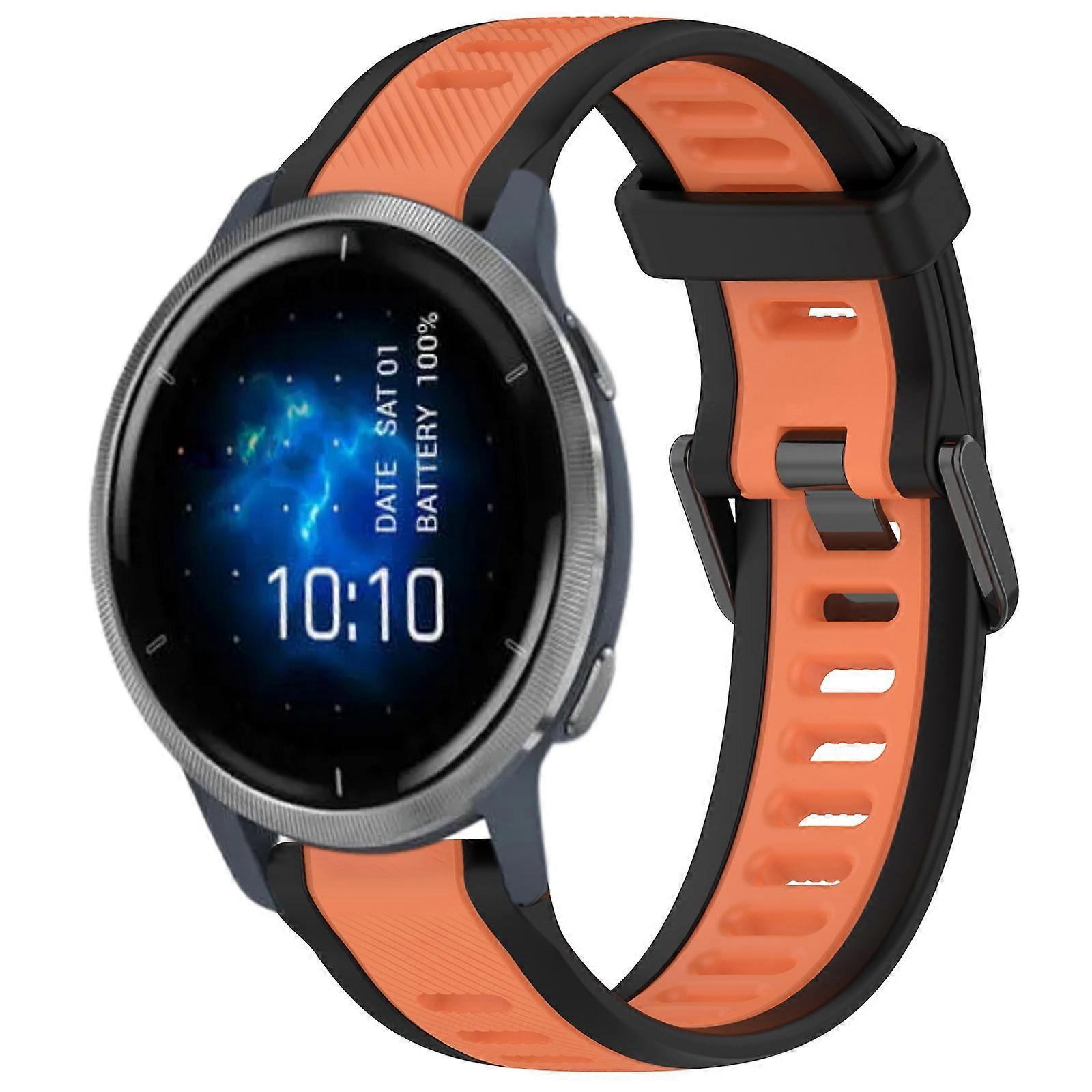 22mm tvåfärgad texturerad silikon klockband