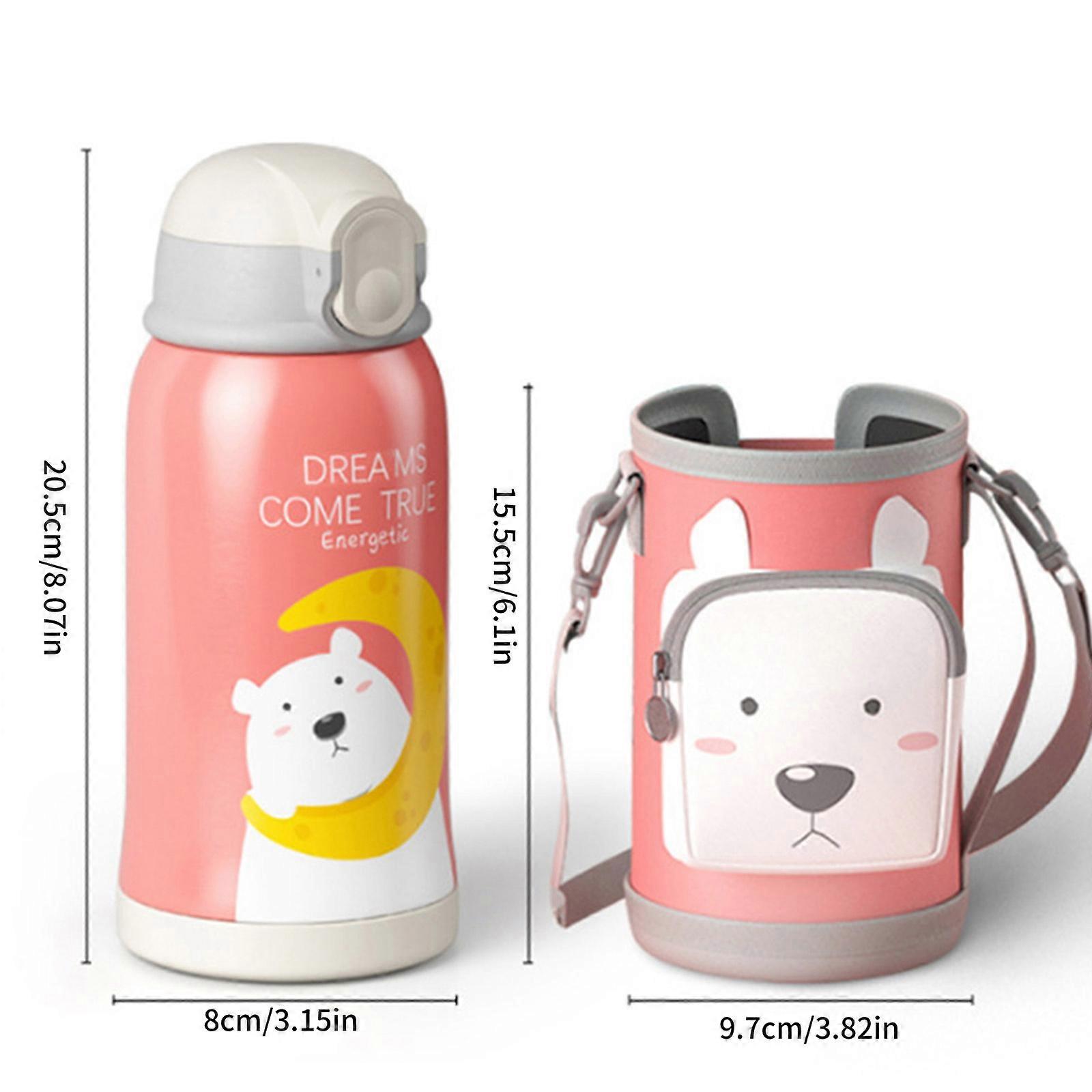Insulated Vacuum Thermos Cup with Handle Strap Hot and Cold Drinks Gift 550ML Simple Thermo Canteen Durable Portable