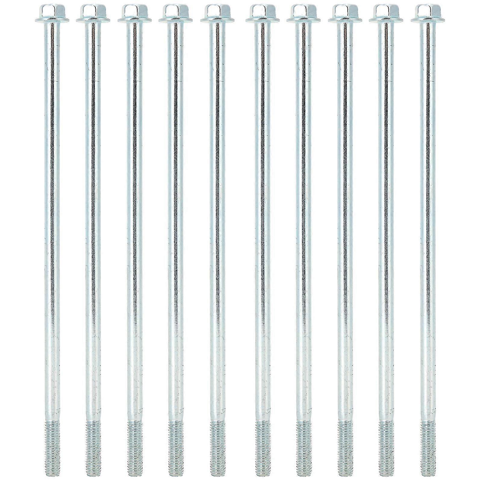 10Pcs M8x230 Hex Flange Long Bolt Replacement Parts compatible with Motor Generator Rotor Stator