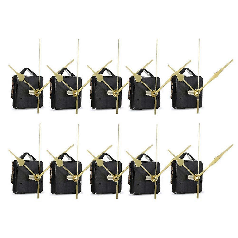 10Pcs 18mm Silent Movement Sets DIY Spindle Hands Wall Quartz Clock Movement Mechanism Repair Tools