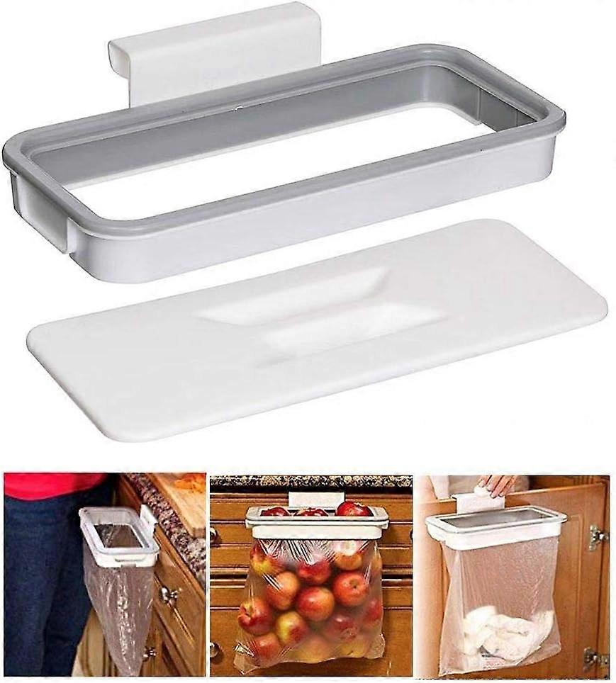 Space-Saving Cabinet-Mounted Trash Bin, Adjustable Lid, Odor-Preventing Design