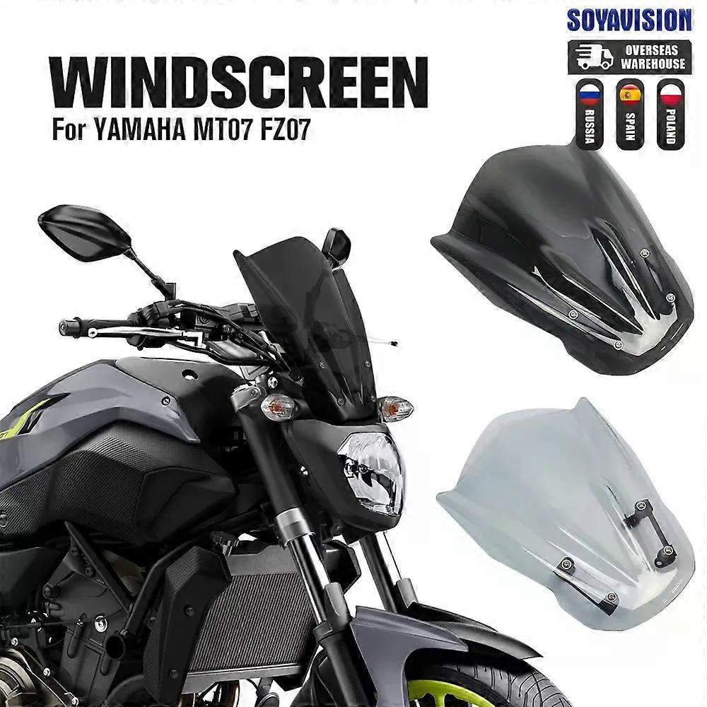 compatible for MT07 MT-07 FZ07 FZ-07 2013 2014 2015 2016 2017 Windshield Windscreen with Mounting Bracket FZ MT 07 Wind Deflectors MAXP