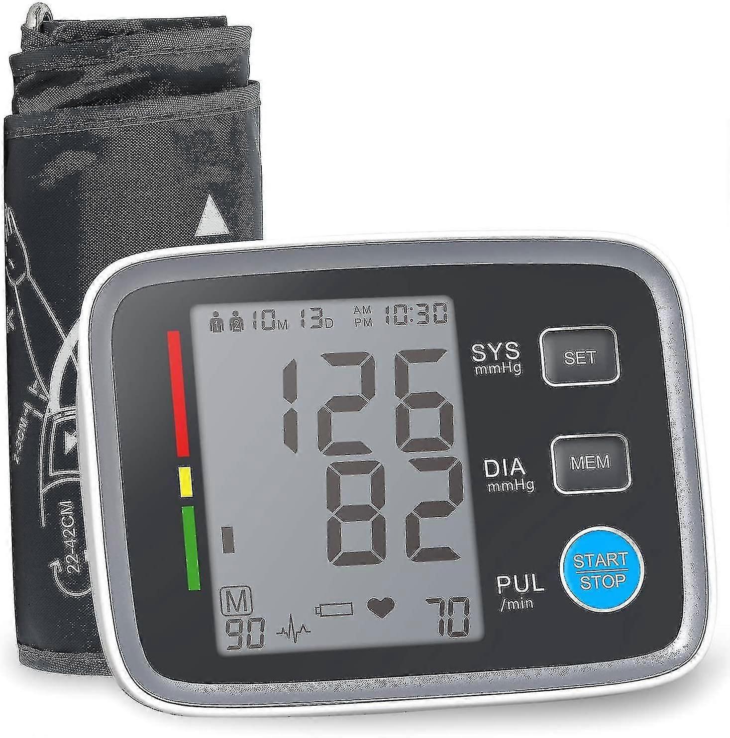 Monitor de pressão arterial WXHAccurate para braço com braçadeira ajustável de 21 polegadas - 2 anos