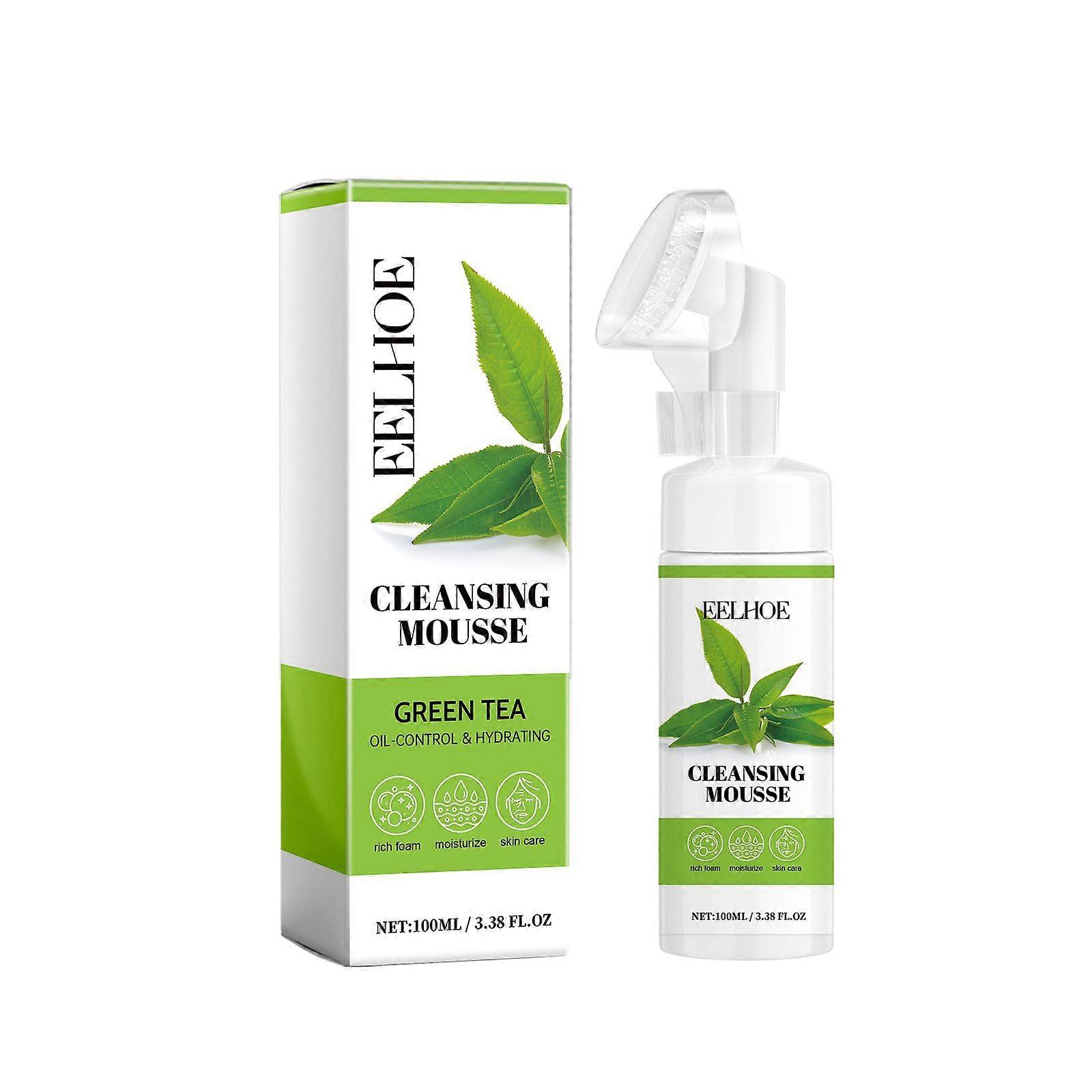 Eelhoe Mousse Nettoyante au Thé Vert Nettoyant Visage Nettoyant Visage Rafraîchissant Contrôle Des Huiles Nettoyant Visage