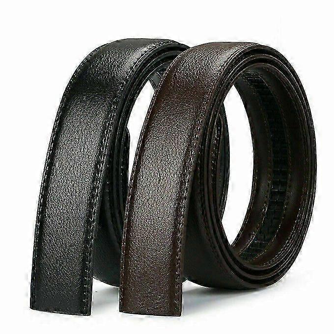 Mens Replacement Automatic Ratchet Waiststrap Belt Without Buckle Brown130