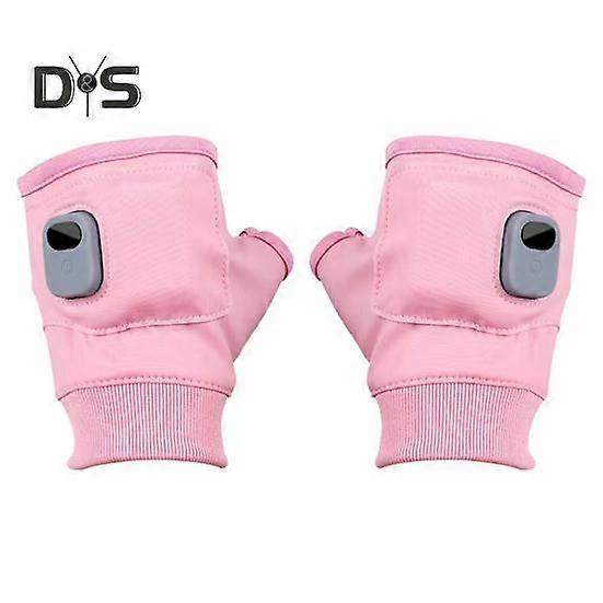 1 Pair Fingerless Heated Gloves Fast Heating Sustained Warmth Solid Color Adjustable Rechargeable Electric Heated Riding Gloves