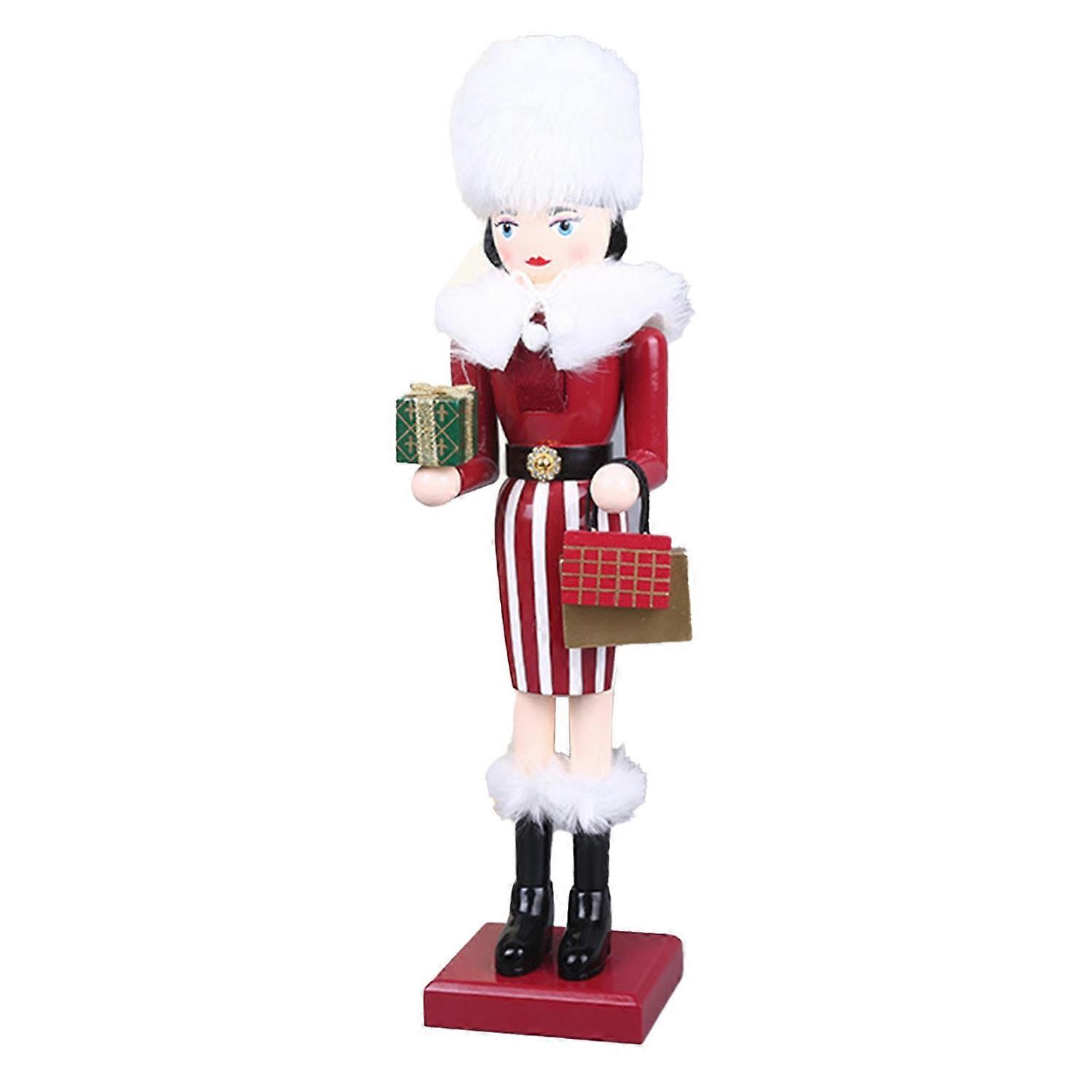 Xmas Wooden Nutcracker Home Decoration Cute Vivid Woodem Xmas Nutcracker Figurine Toy Type 1
