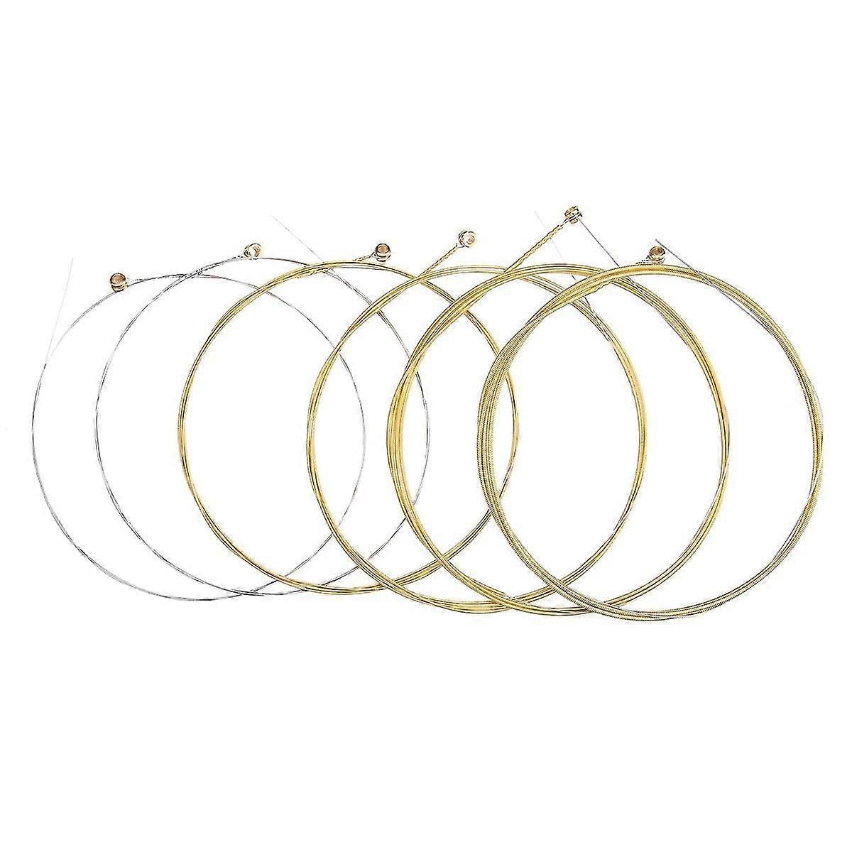 סט מיתרי גיטרה אקוסטית פליז 6 יחידות לנגני גיטרה