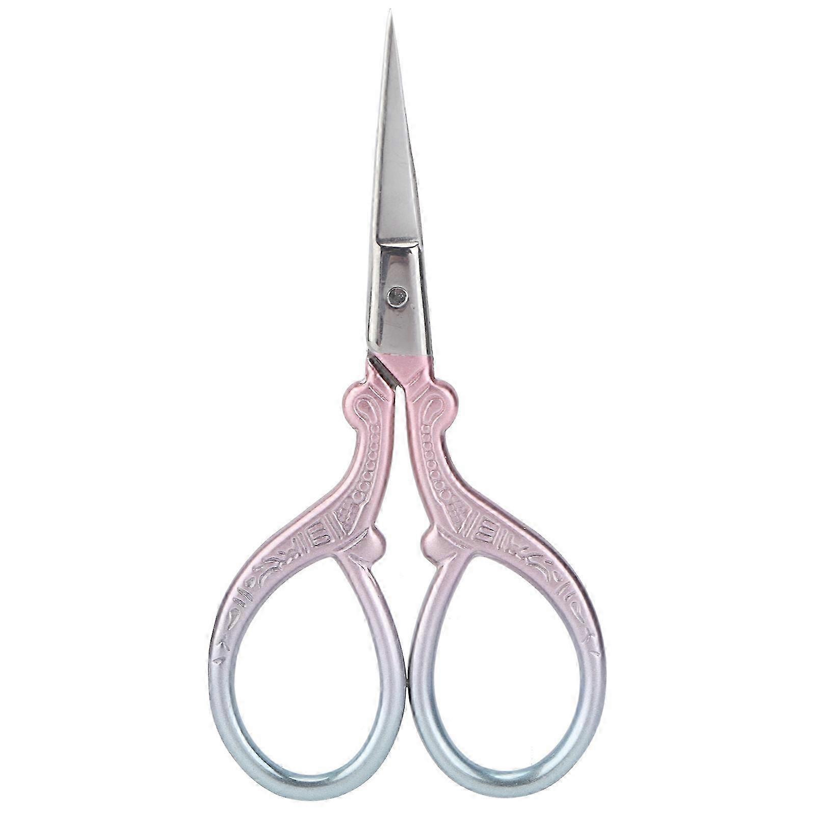 Embroidery Scissors Stainless Steel Sharp Sewing Crafting Scissors for NeedleworkGradient Pink