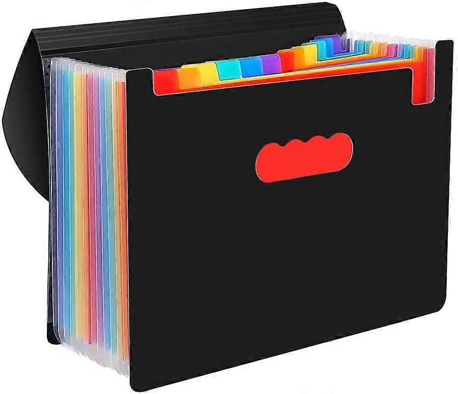 Customizable Tabs Water-Resistant Plastic Accordion File Folder, Large Capacity Expandable Organizer, Portable Document Holder With Secure Closure,