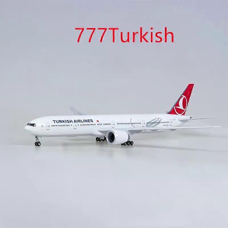 Turkish Airlines Aircraft Model 47cm Resin Plane W Light and Wheel Diecast Airplanes Display Collection Toy Airpl