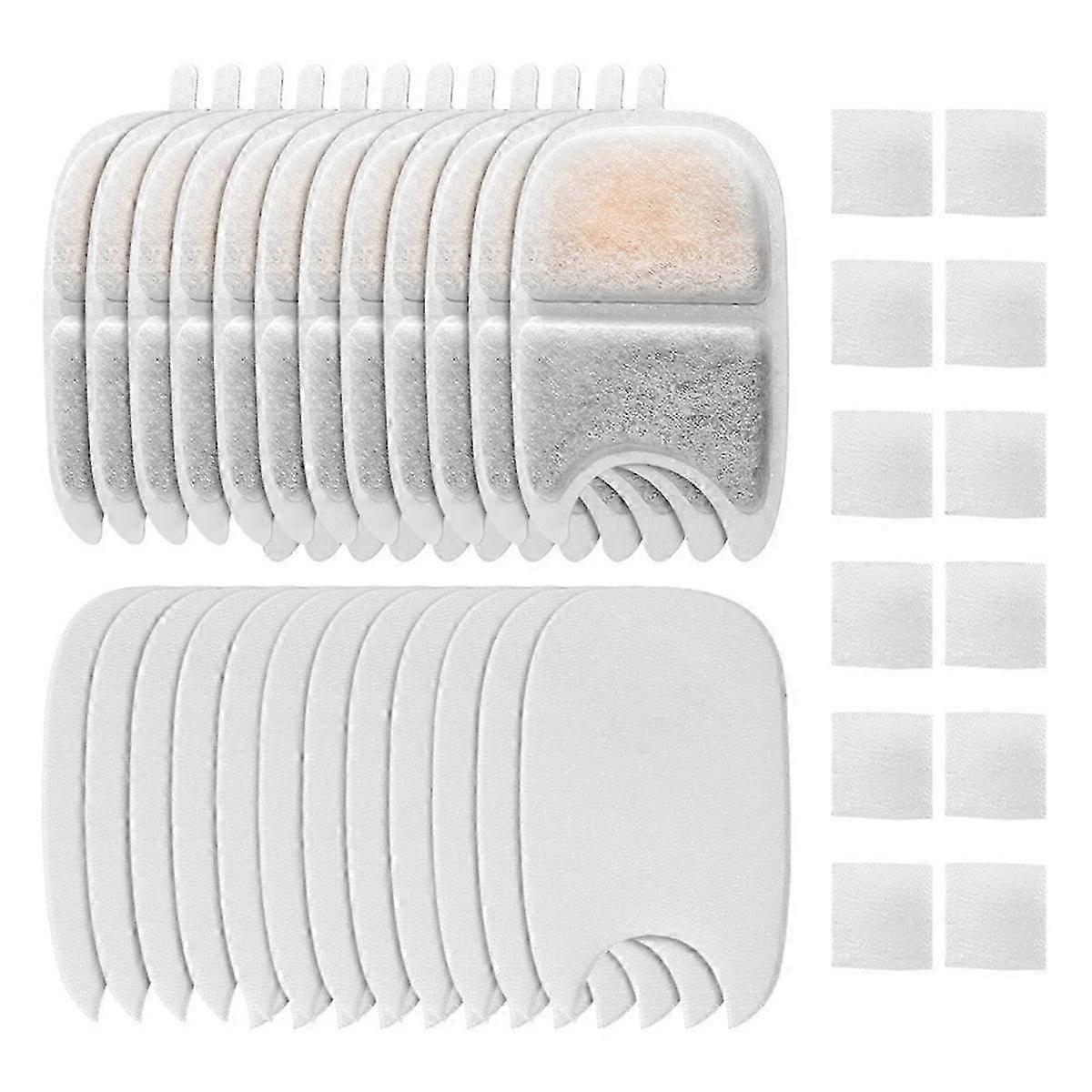 12Set Replacement Filters&Sponges compatible 135 Fl Oz/4L Cat Water Fountain Filter Triple Filtratio