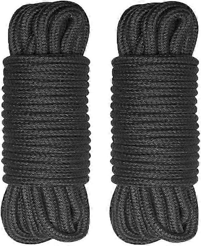 Thick Cotton Rope - 8mm Multi-Purpose Natural Cord (2 Pack)