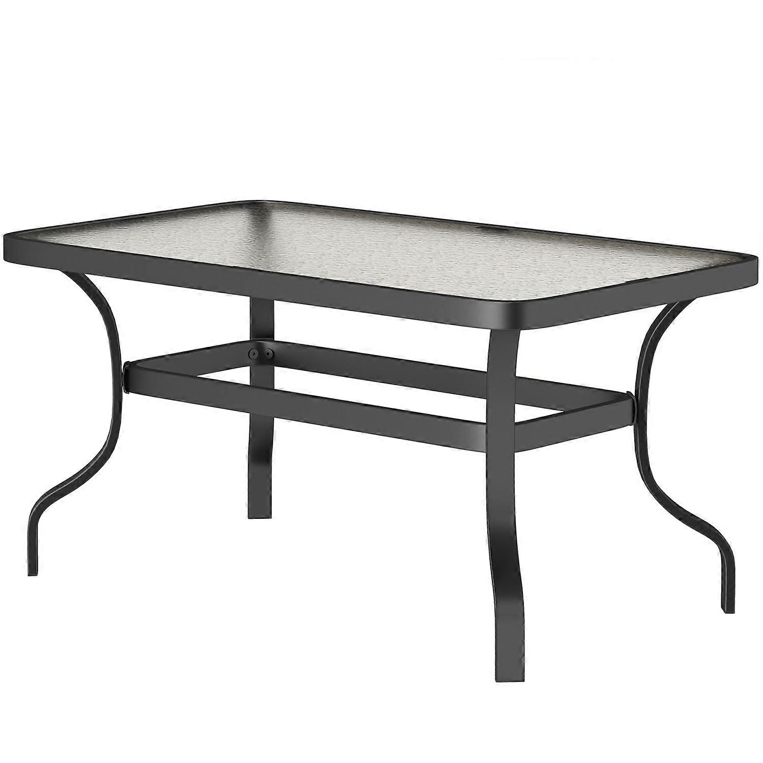 Side Table Tempered Glass Coffee Table Coffee Table with Wave Design, Rounded Corner Balcony Table Garden Table Sofa Nest