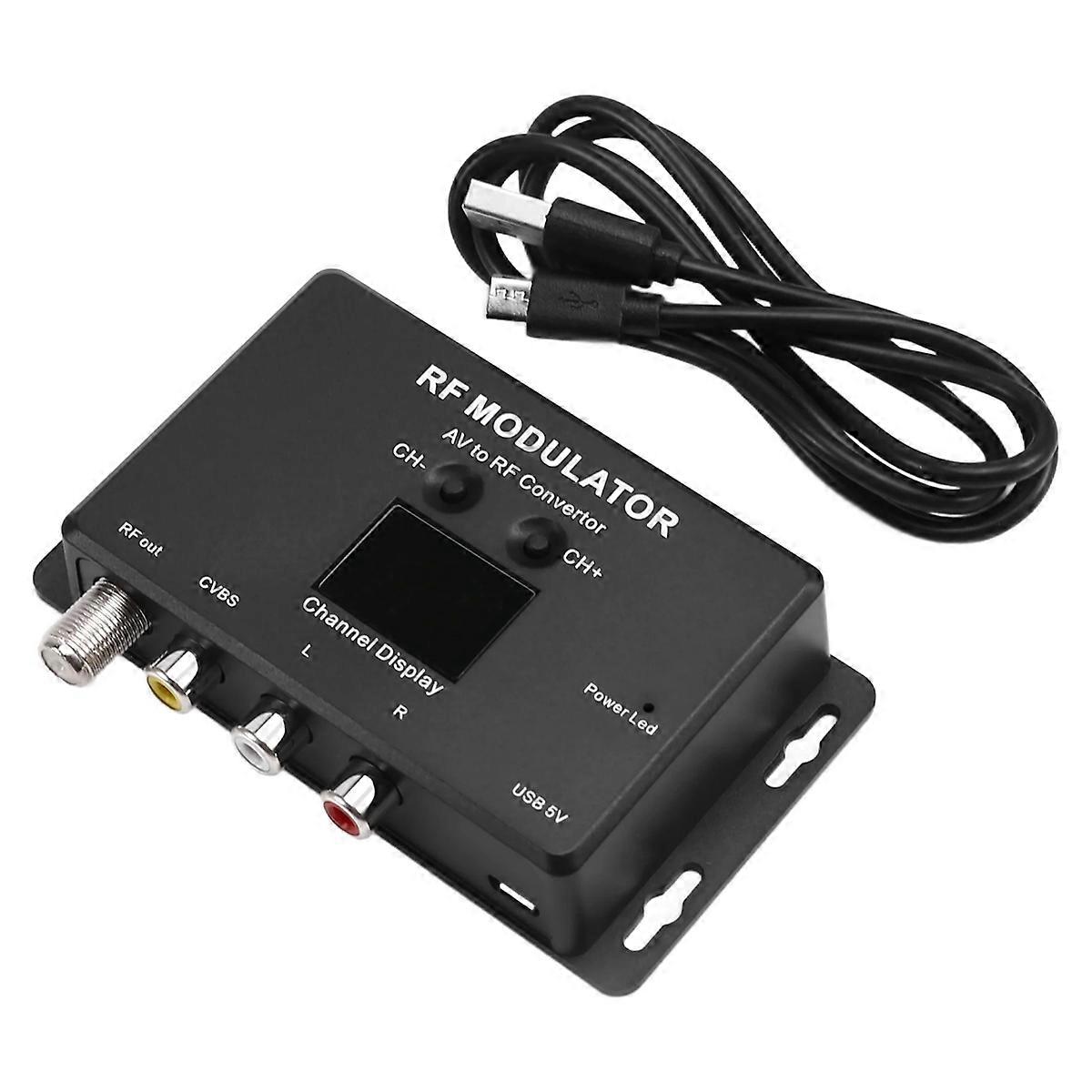 M60 RF Modulator AV to RF Converter UHF Modulator RF Signal Converter ...