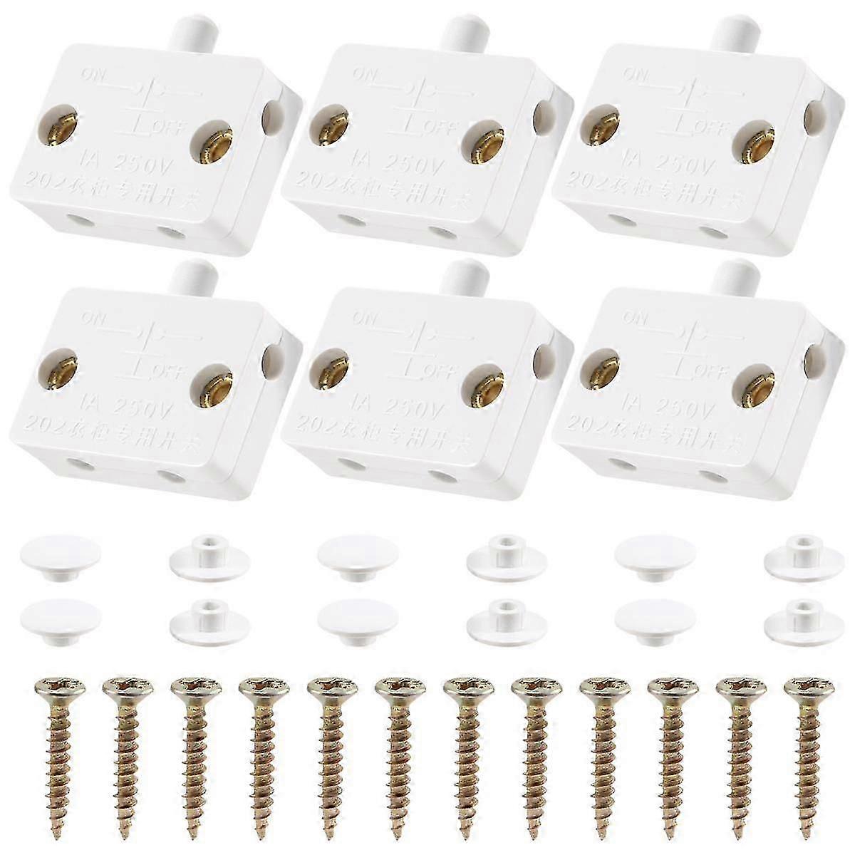6Pcs Door Led Switch for Closet Light,Electrical Lamp Switches,