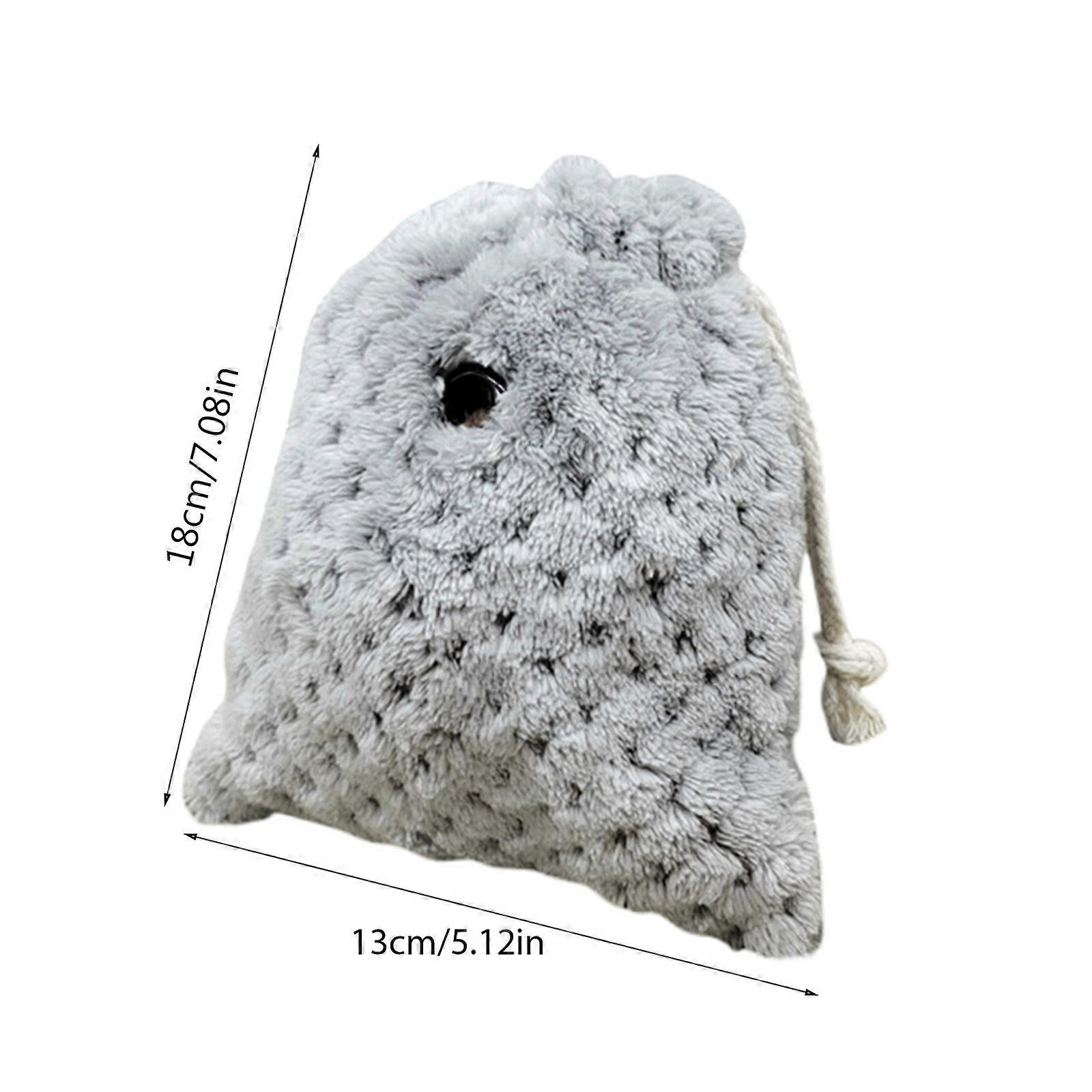 Hamster Sleeping Bag for Hedgehog Squirrel Bunny Guinea Pig Rat Warm Hideout Small Pet Animals Soft Flannel House Light gray