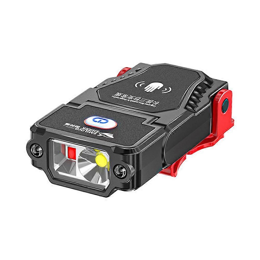 USB Rechargeable LED Headlamp with Motion Sensor for Fishing and Camping Adjustable Hat Light for Outdoor Work
