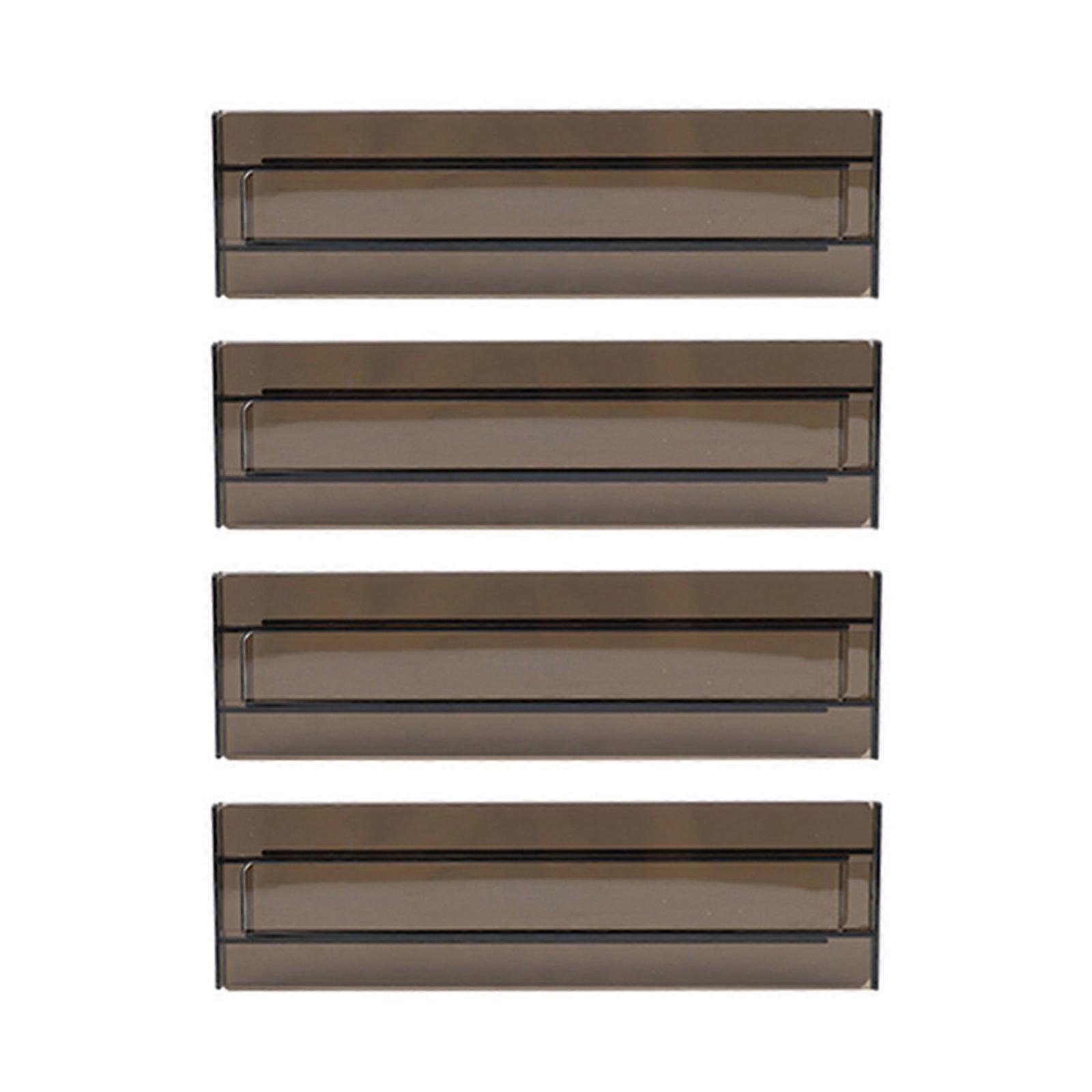 Set of 4/8 Expandable Drawer Dividers Practical Office Kitchen Drawer Partition Holder with Double-Sided Adhesive Tape  Gray
