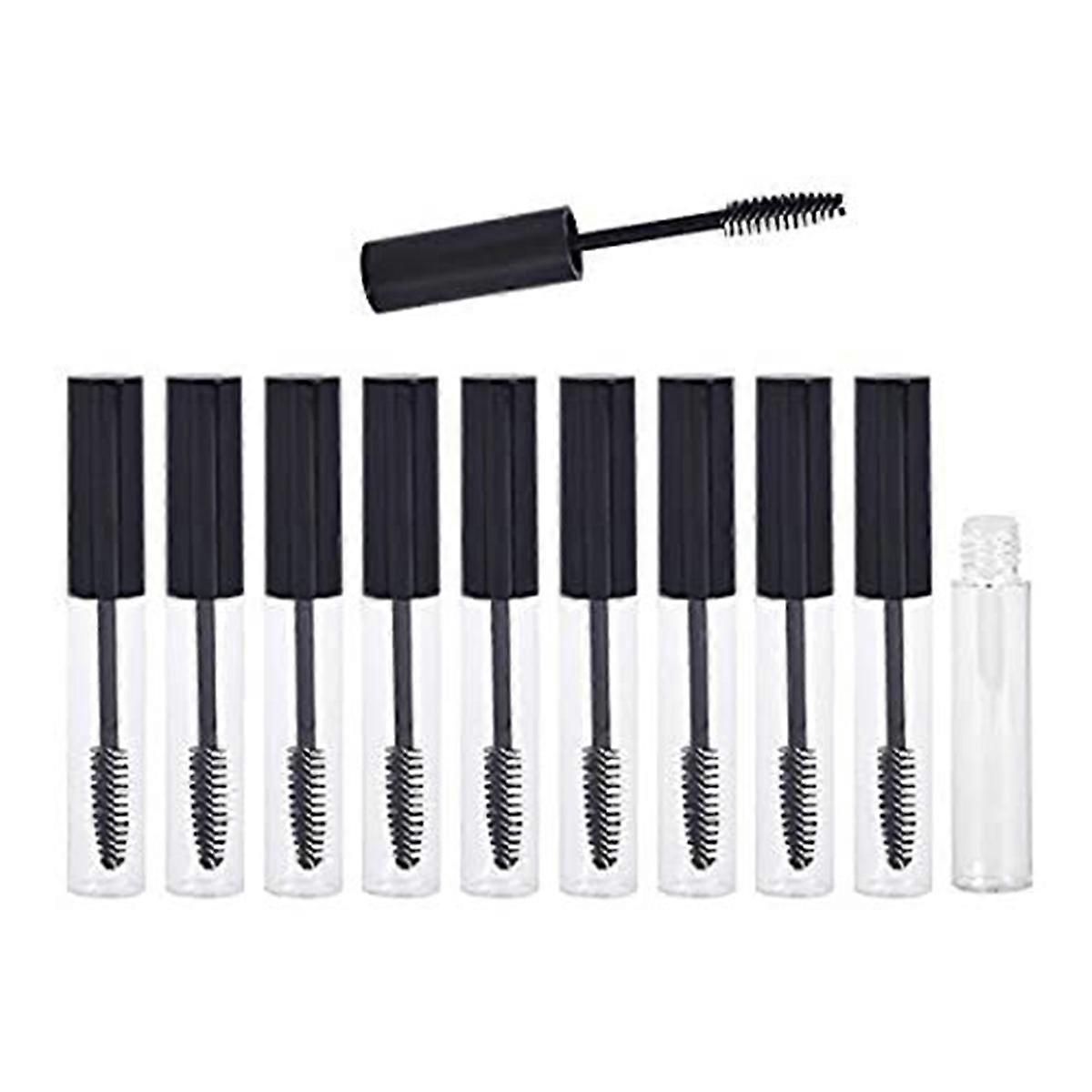 10Pcs 10ml Mascara Empty Tube, Trial Lip Glaze Transparent Dispensing Bottle, Growth Liquid Empty Bo