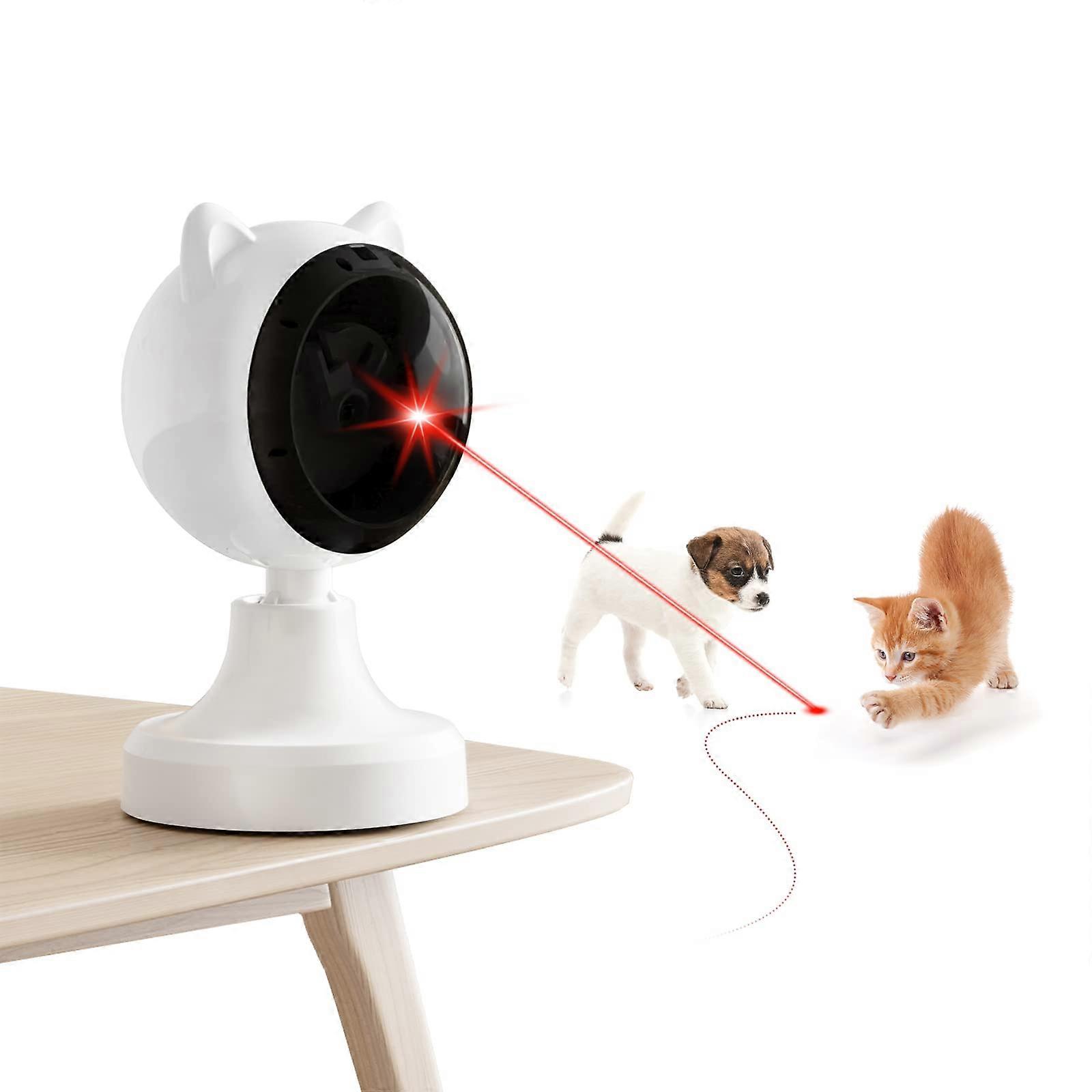 Cat Laser Toy Automatic Interactive, Dual Mode Laser Pointer for Indoor Cats, USB C Rechargeable, Adjustable Ranges