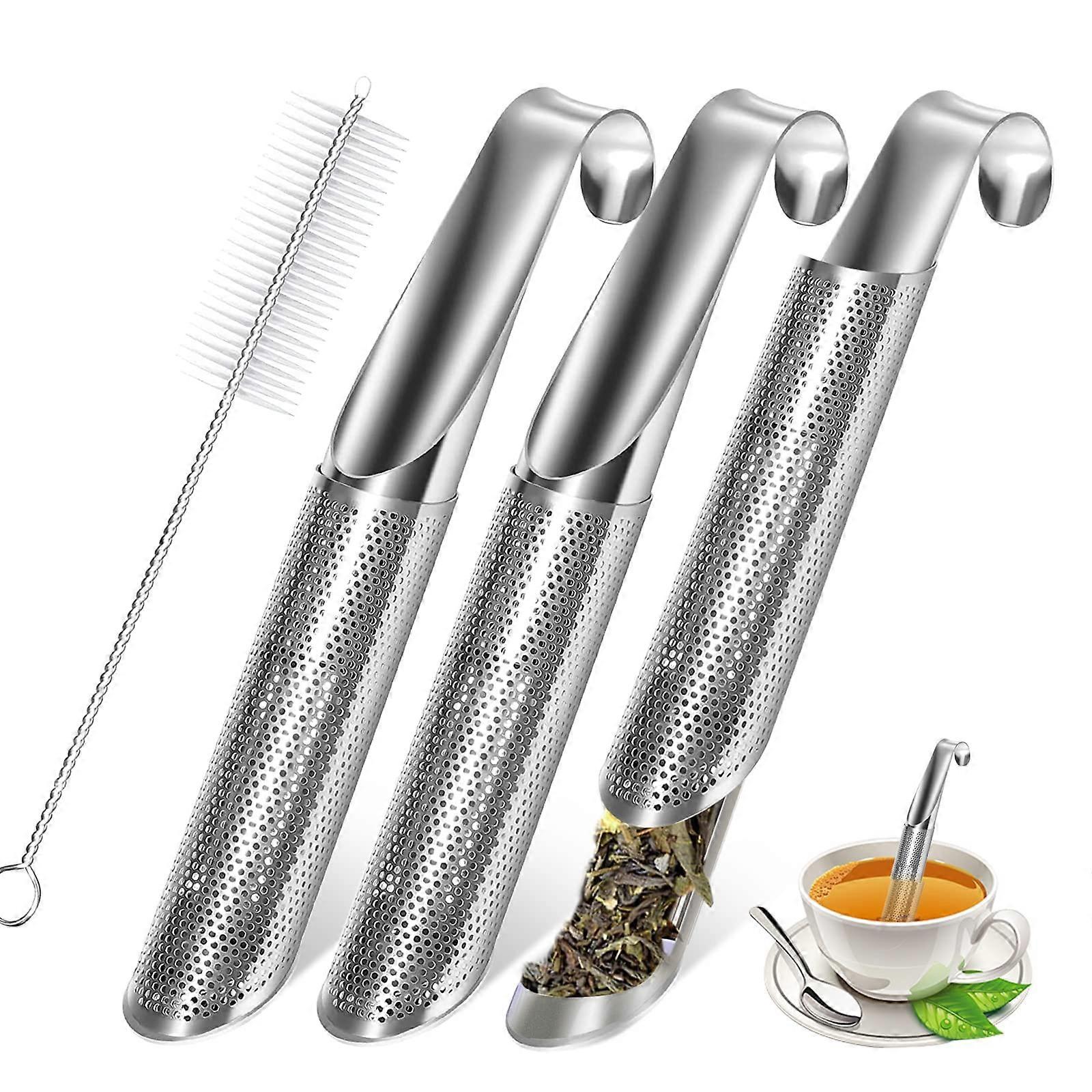 3 Pieces Stainless Steel Tea Infuser with Hook for Loose Tea Leaf