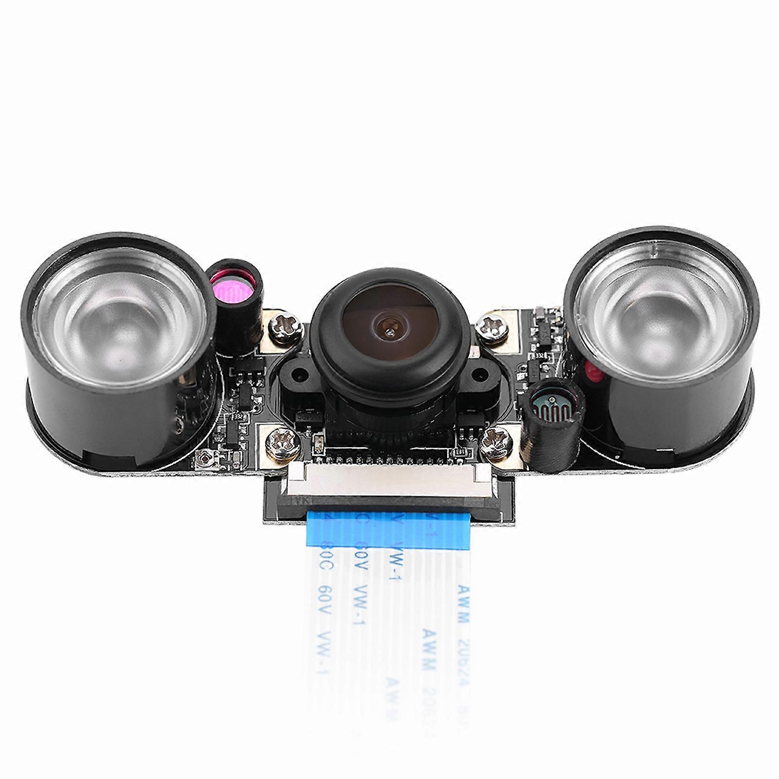 Camera Module For Raspberry Pi 3/2/B Wide Angle Fisheye Lens With Fill Light
