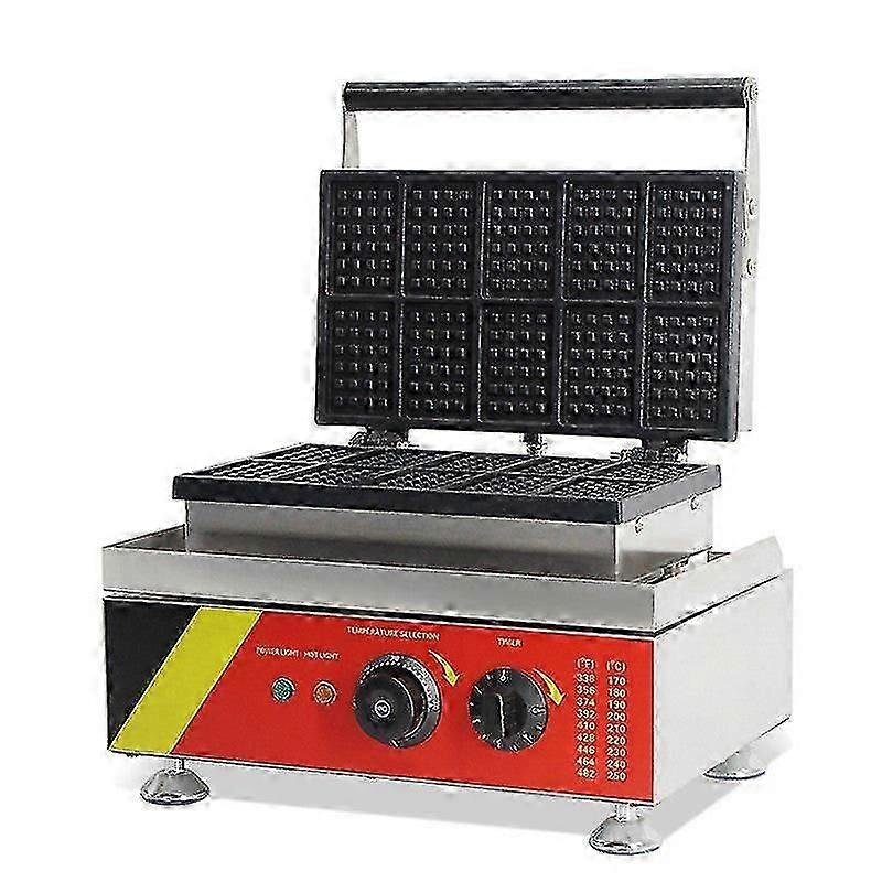 110V 220v Commercial Electric 10pcs Square Waffle Maker Machine Muffin Square Non-stick Household Waffle Machine Eu/au/uk/us