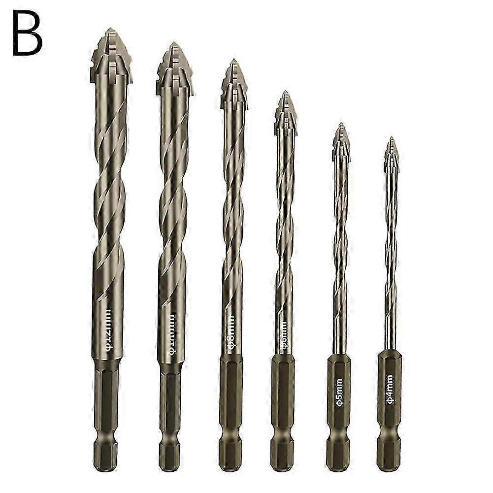 4-7X New Four-Flute Sawtooth Eccentric Drill Bit, Cozy Hoome Drill Bits 4-16