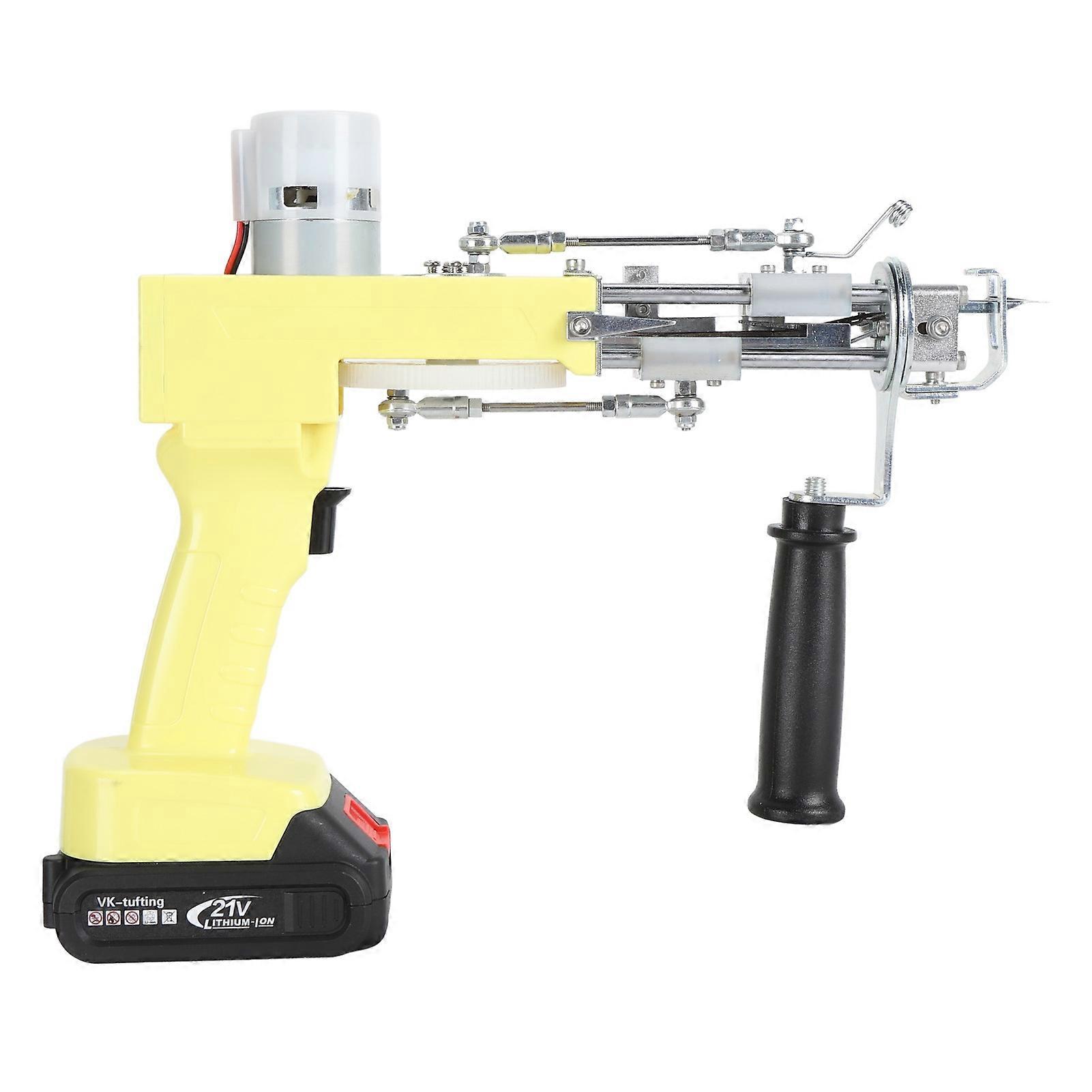 Pistolet à touffeter sans fil Poignée réglable à 360 ° Kit de pistolet à touffeter de tapis portable rechargeable 100-240V UK Plug