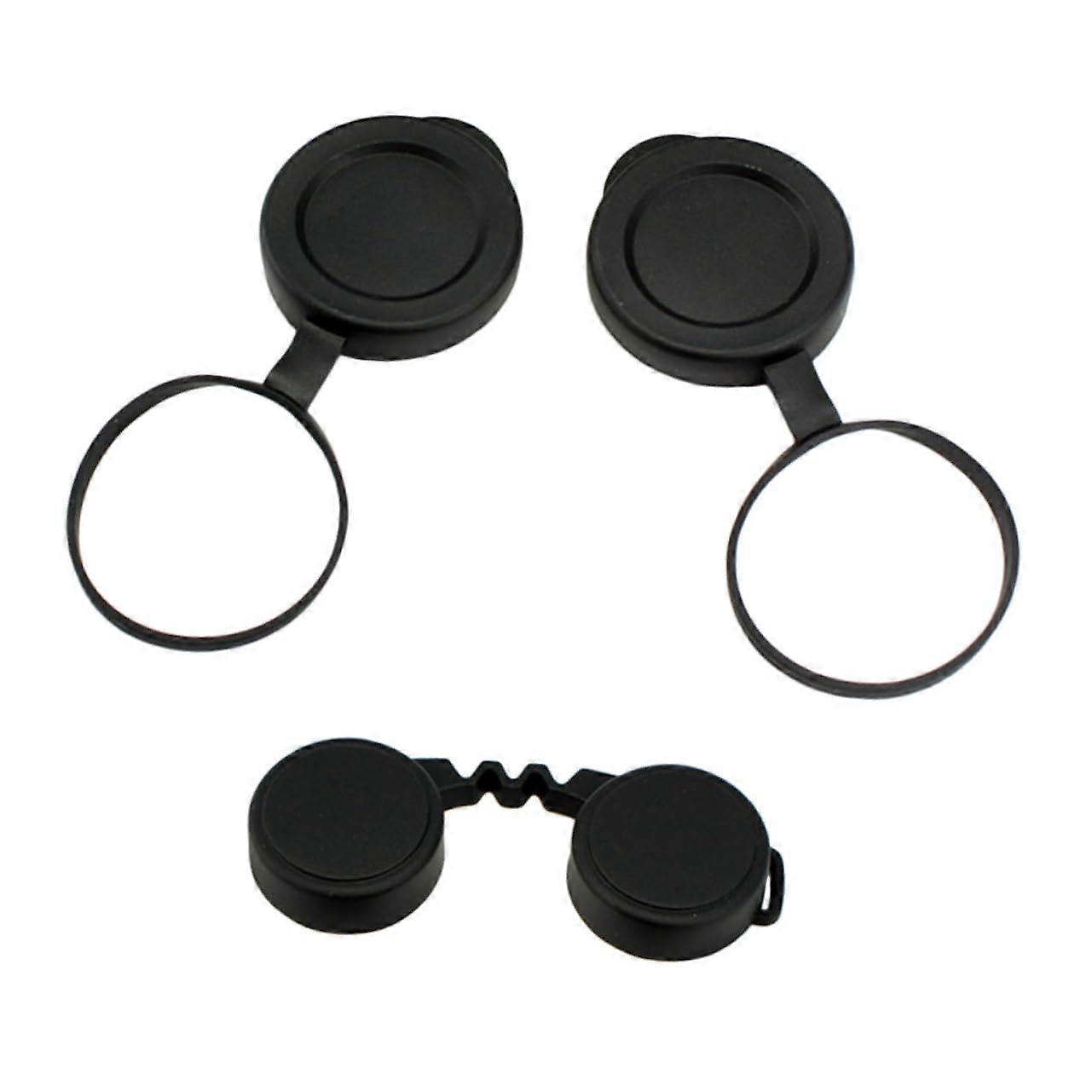 5 Sets Binocular Objective Lens Caps Rubber Cover Scratch Protection Easy Fit for Binoculars