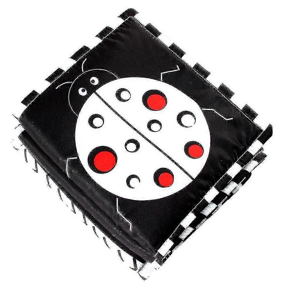 Baby Sensorisk Folding Board Svart -hvitt Fargeutvikling Flash Cards Vision Nyfødt