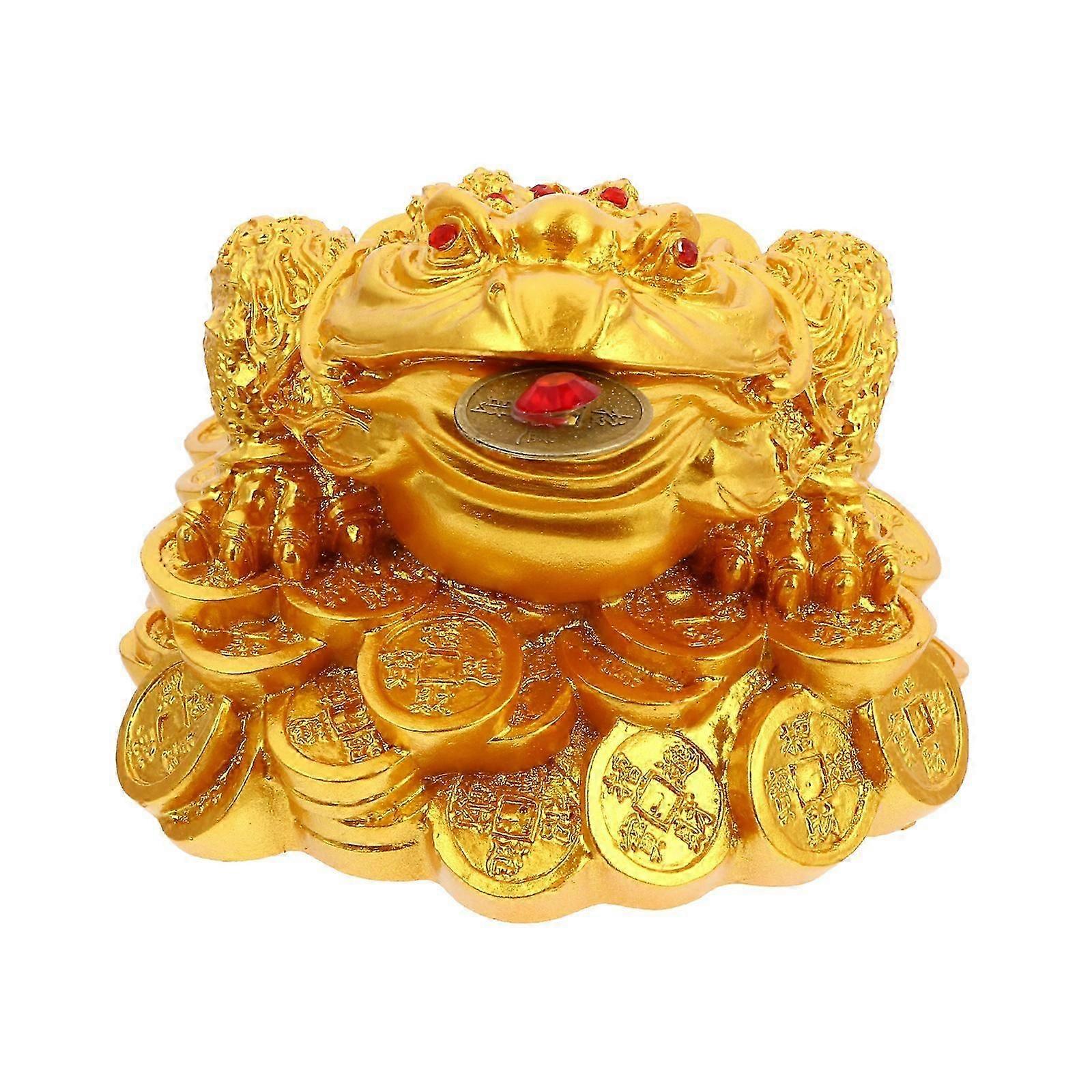 Money Drawing Toad Ornament Tabletop Toad Decoration Wealth Toad Figurine