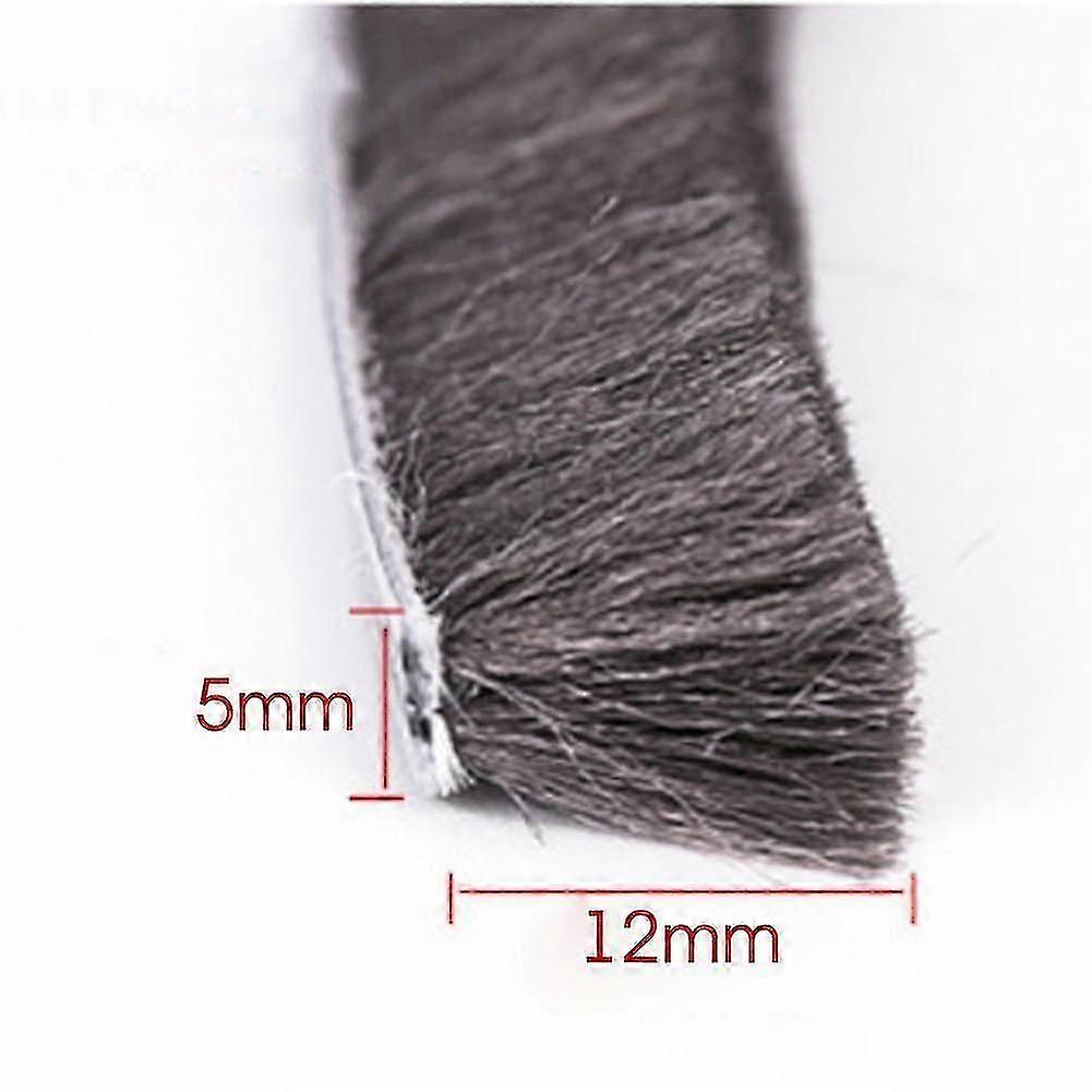 Weather Stripping Brush Pile Door Window Seal, 10m Sliding Draft Excluder Windproof Noise Insulation